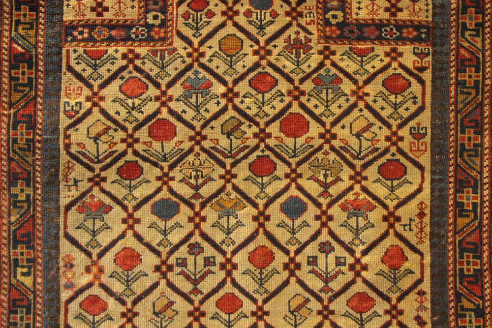 89 x 136cm Antique Fine Shirvan Prayer Rug, Dated View VI