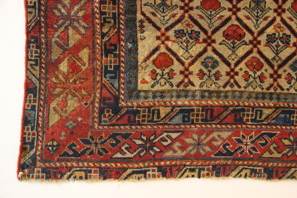 89 x 136cm Antique Fine Shirvan Prayer Rug, Dated View VIII