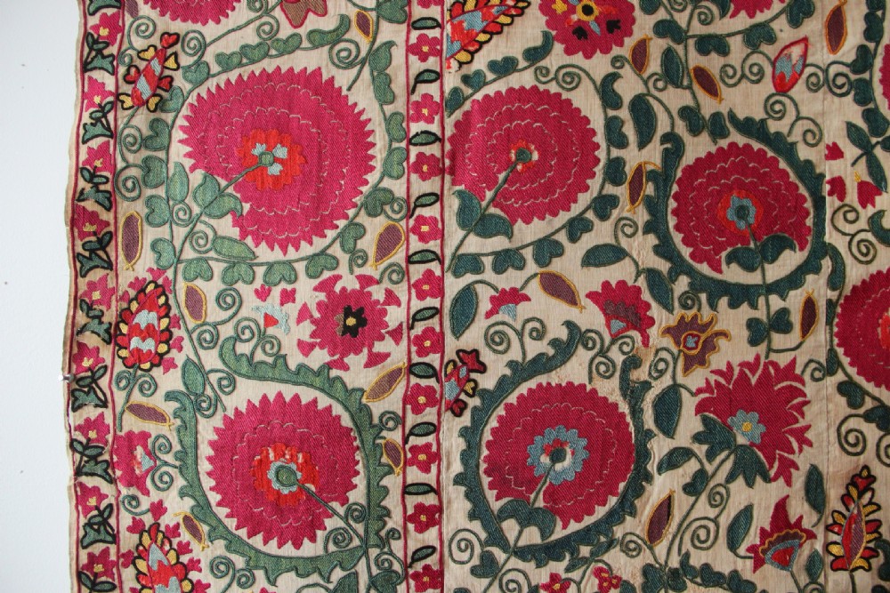 135 x 236cm Antique Suzani, Uzbeksitan View II