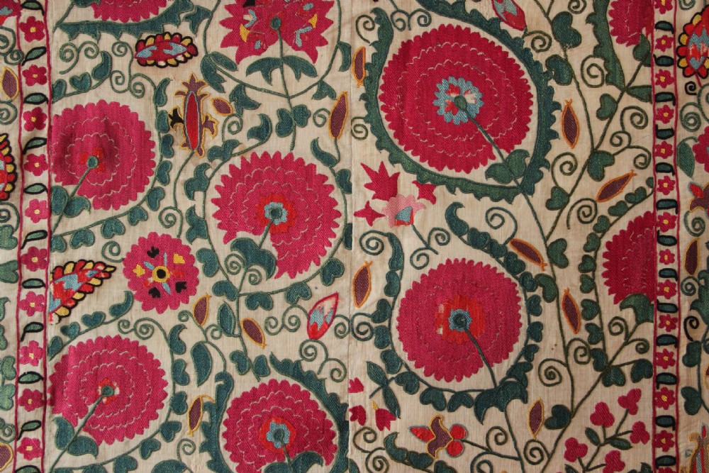135 x 236cm Antique Suzani, Uzbeksitan View IV