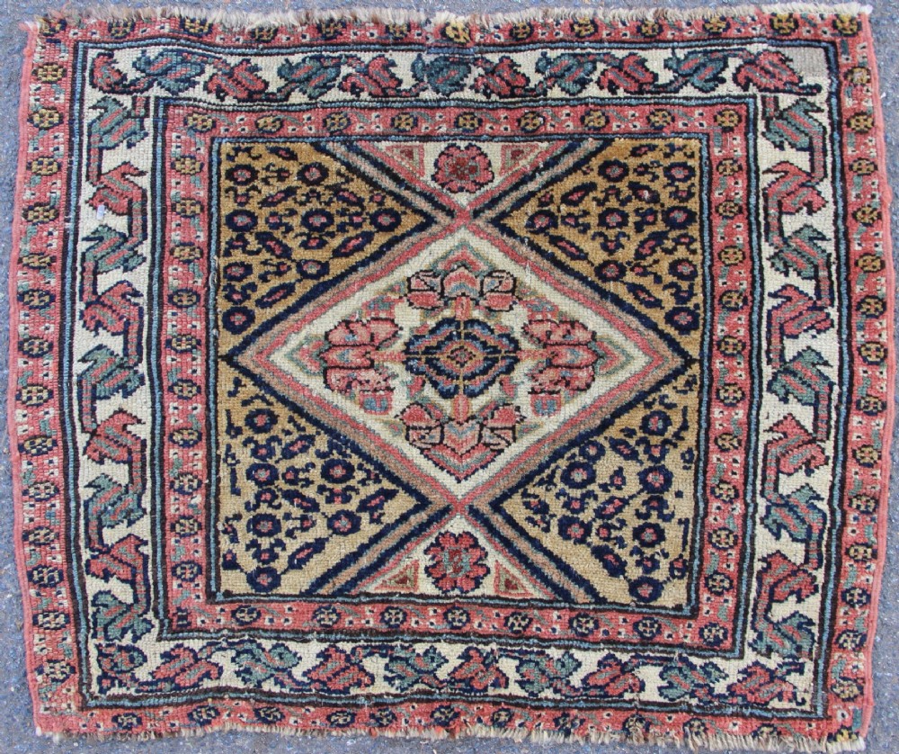 64 x 52cm Antique Serab Saddlebag Face