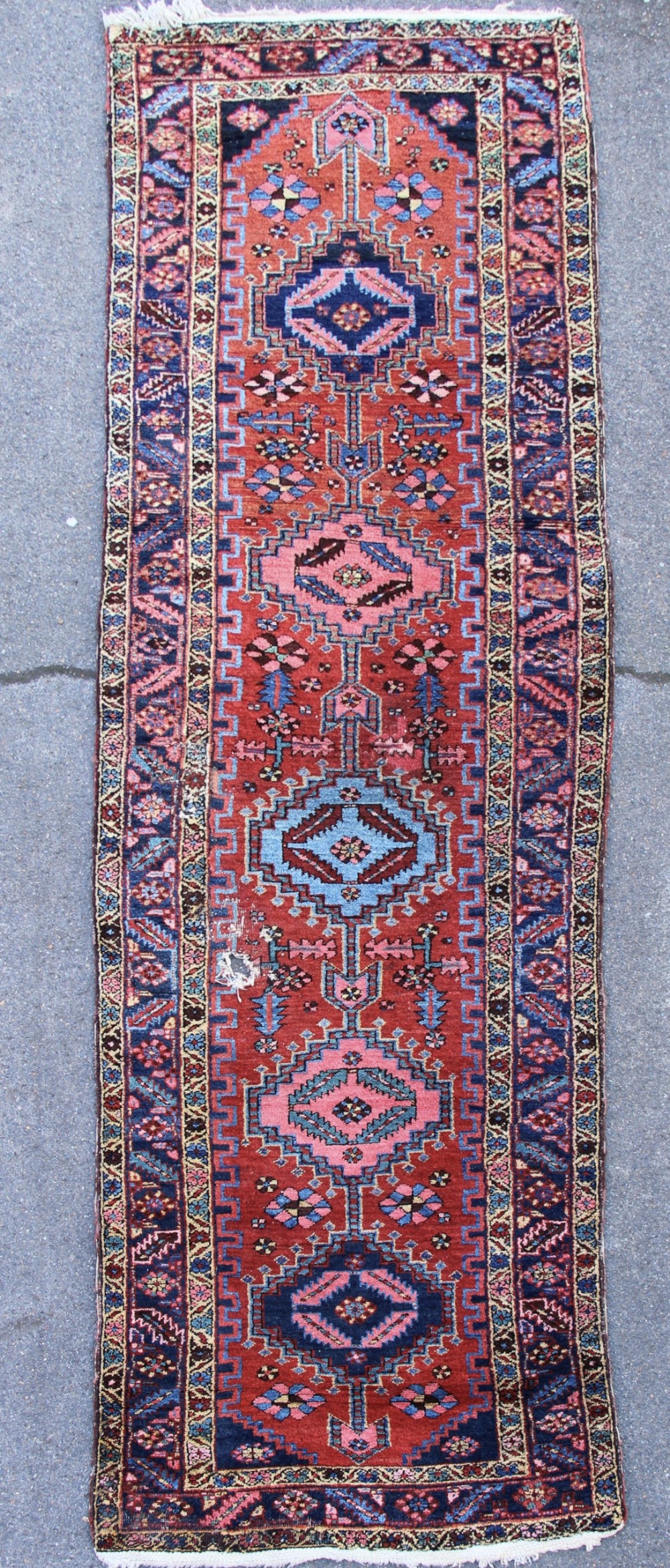 102 x 340cm Antique Heriz Runner
