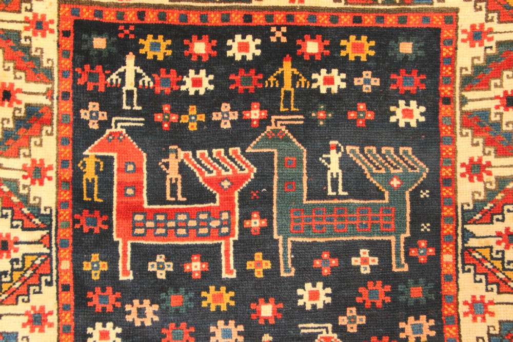 105 x 191cm Antique Caucasian Kazak Rug View III