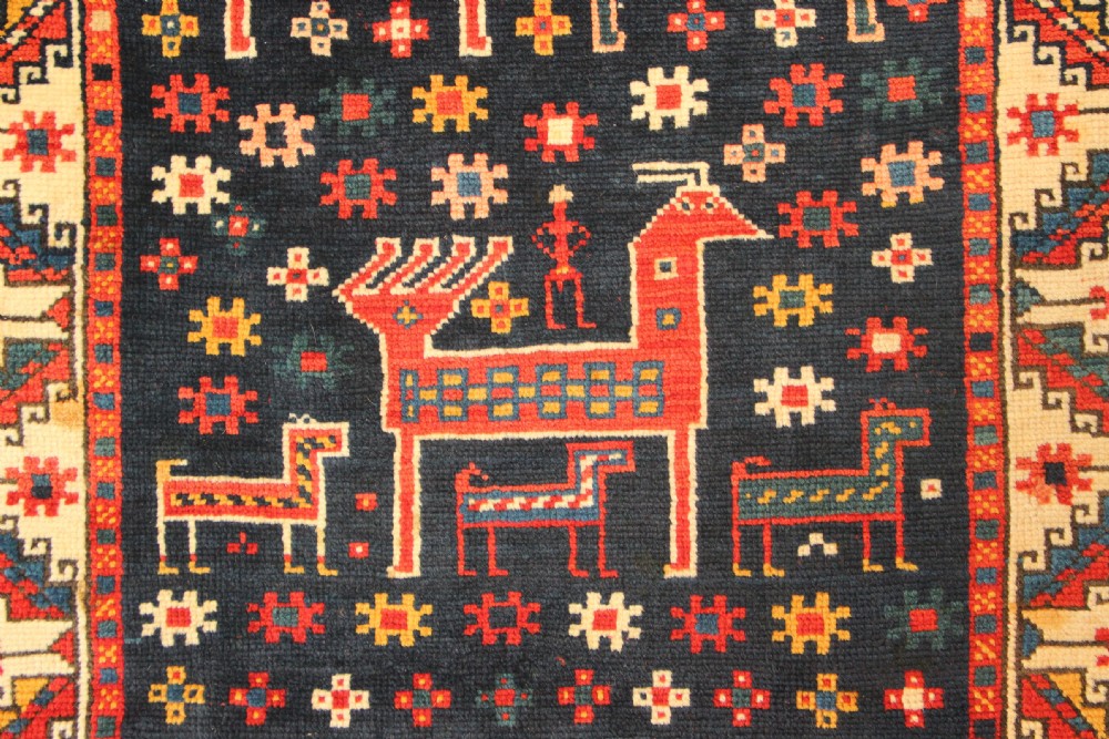 105 x 191cm Antique Caucasian Kazak Rug View IV