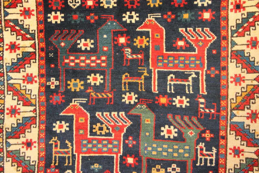 105 x 191cm Antique Caucasian Kazak Rug View V
