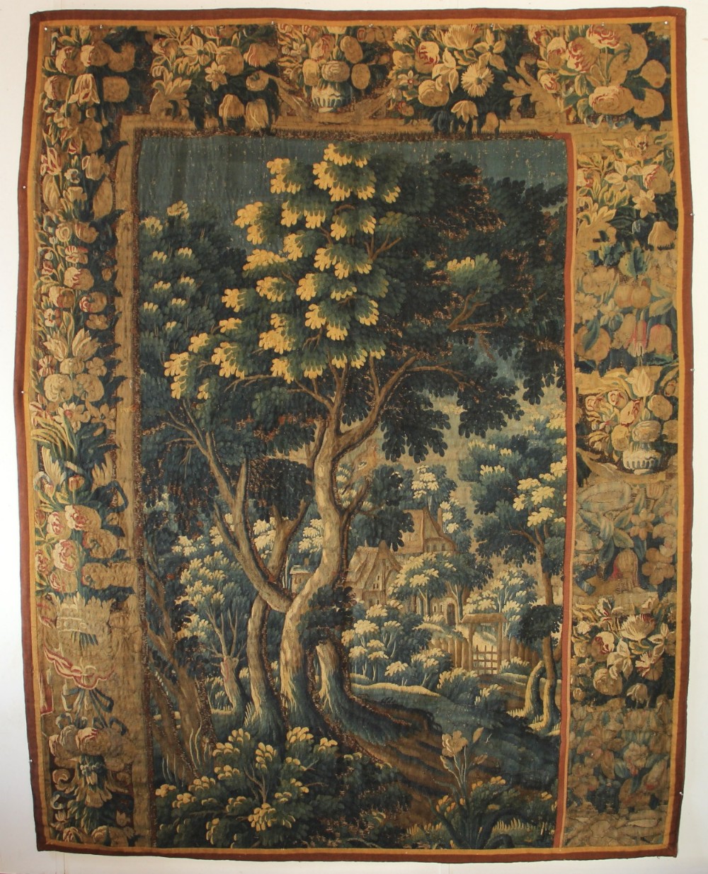 206 x 237cm 17th century Verdure Flemish Tapestry