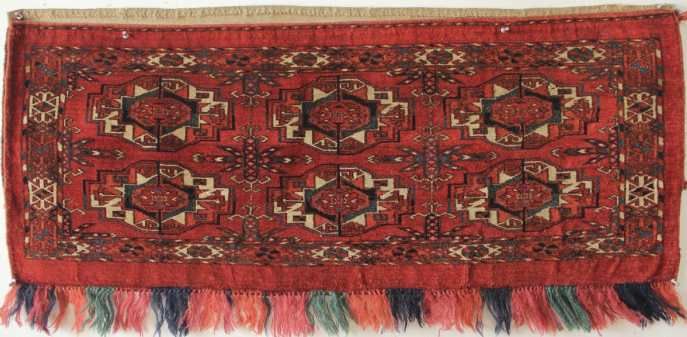 102 x 39cm Fine Antique & Colourful 6 Gul Tekke Torba