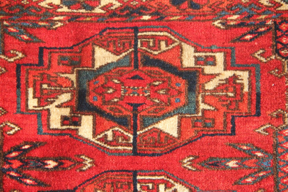 102 x 39cm Fine Antique & Colourful 6 Gul Tekke Torba View III