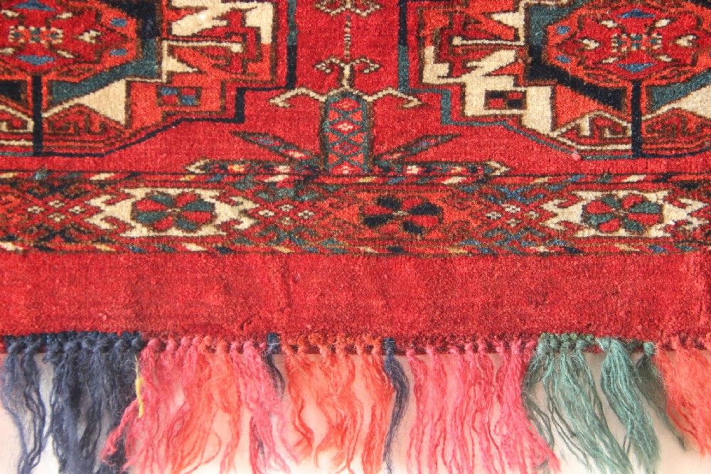 102 x 39cm Fine Antique & Colourful 6 Gul Tekke Torba View V