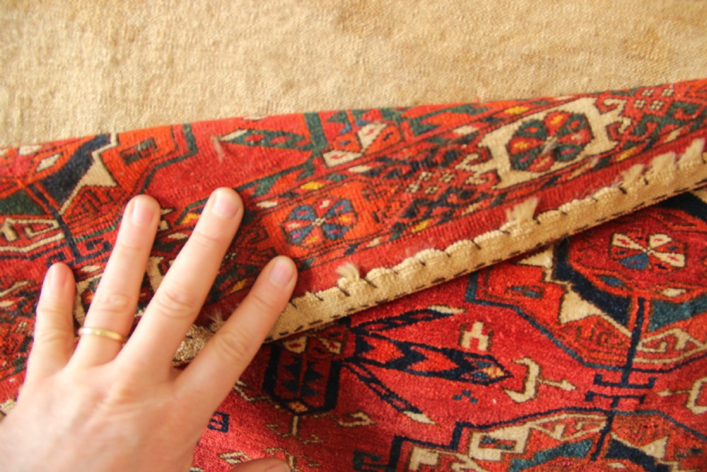 120 x 42cm Antique 6 Gul Tekke Torba silk highlights View XI