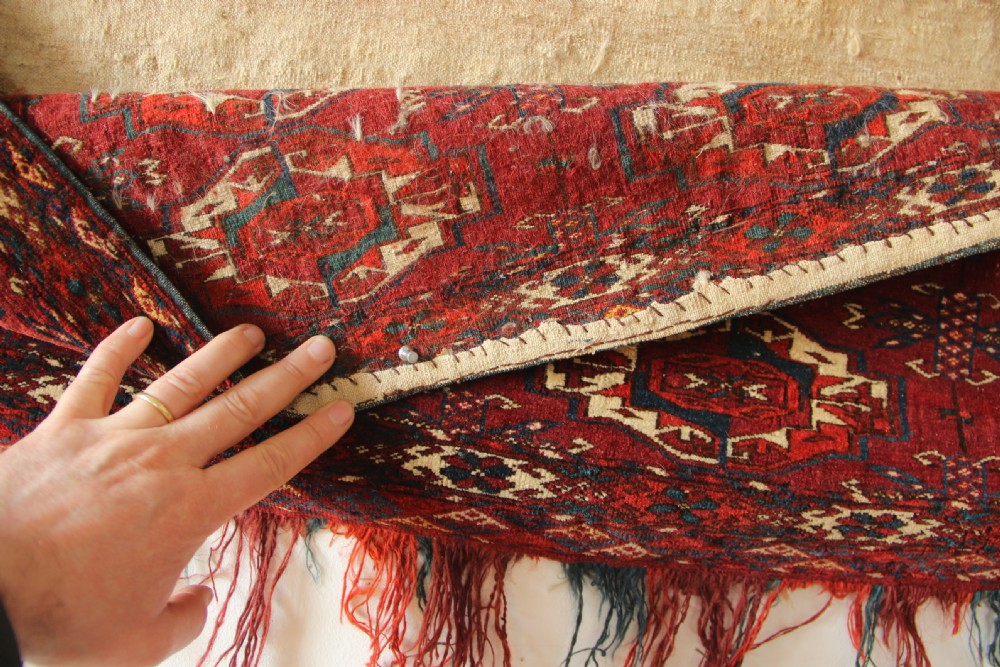 128 x 40cm Antique 12 Gul Tekke Torba View IX