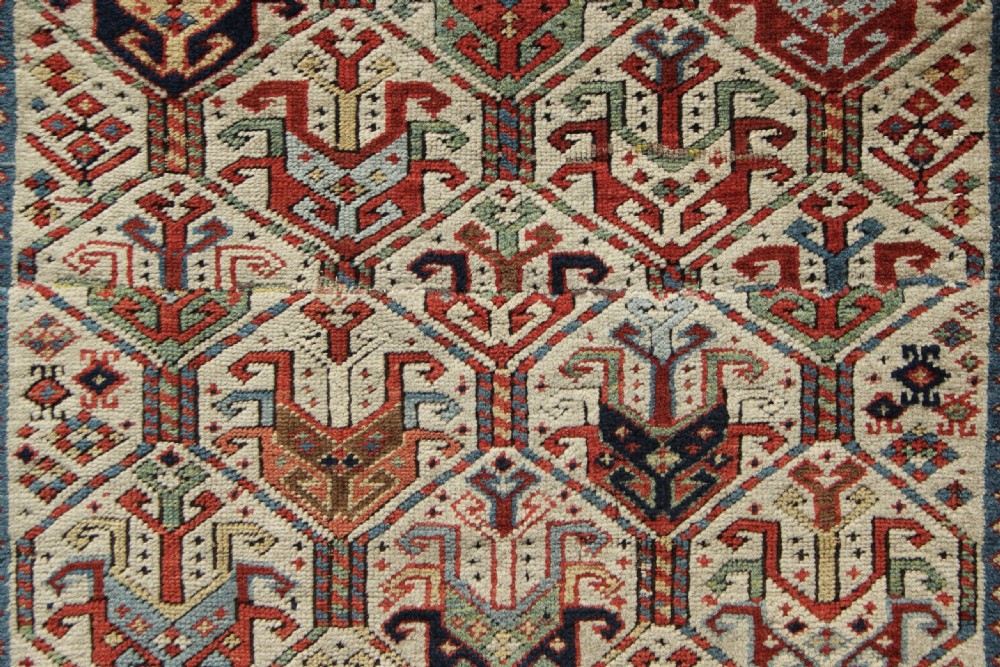 95 x 155cm Superb Early Antique Caucasian Prayer Rug Fragment View II