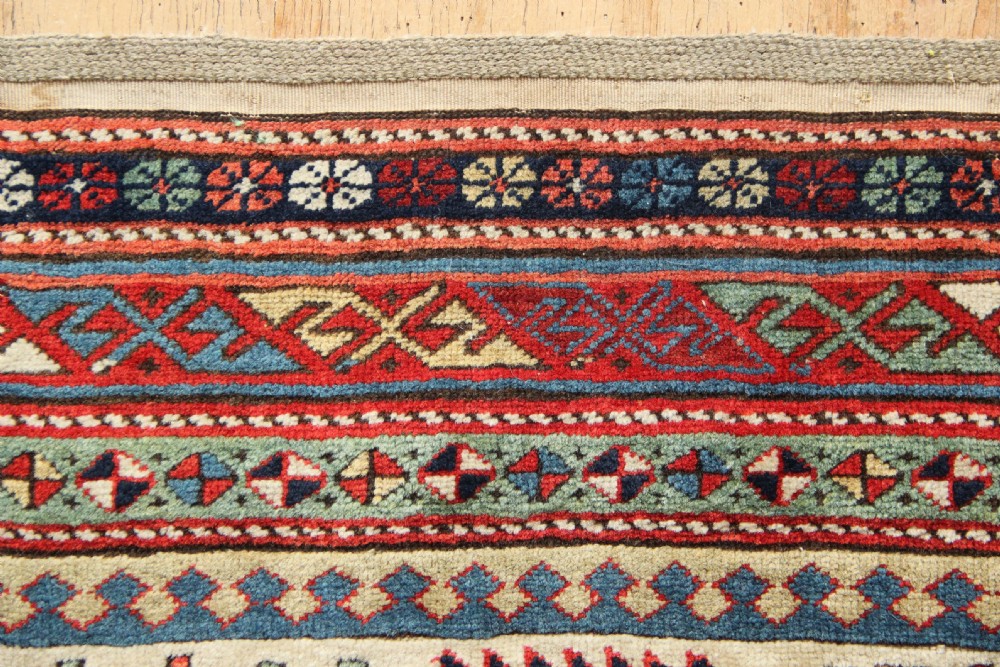 95 x 155cm Superb Early Antique Caucasian Prayer Rug Fragment View V