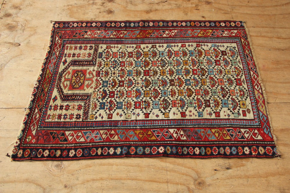 87 x 115cm Fine Antique Shirvan Prayer Rug View VIII