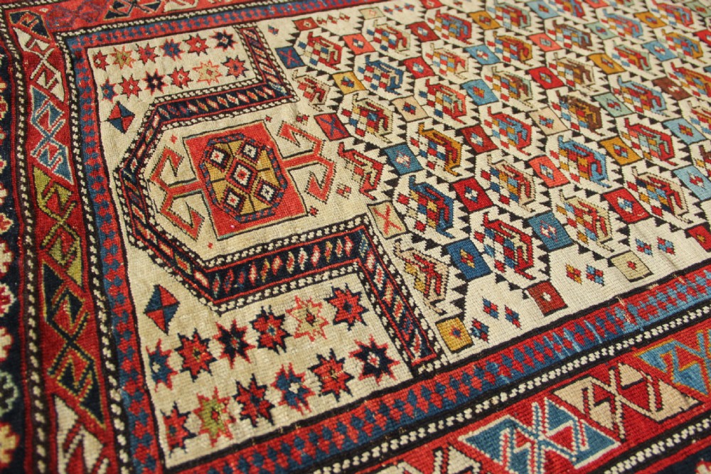 87 x 115cm Fine Antique Shirvan Prayer Rug View IX