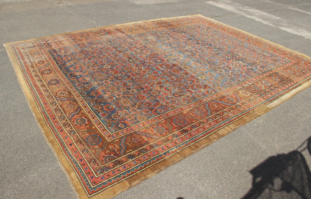 303 x 397cm Antique Sky Blue Bakshiash Carpet View II