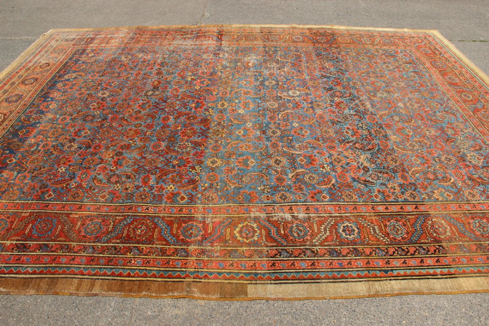 303 x 397cm Antique Sky Blue Bakshiash Carpet View III