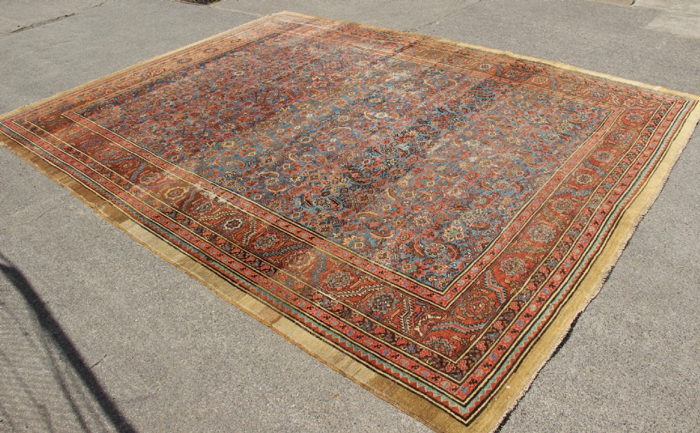 303 x 397cm Antique Sky Blue Bakshiash Carpet View IV