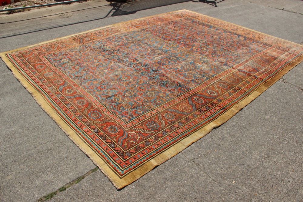 303 x 397cm Antique Sky Blue Bakshiash Carpet View V