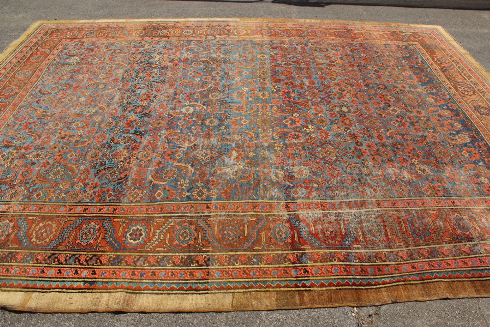 303 x 397cm Antique Sky Blue Bakshiash Carpet View VI