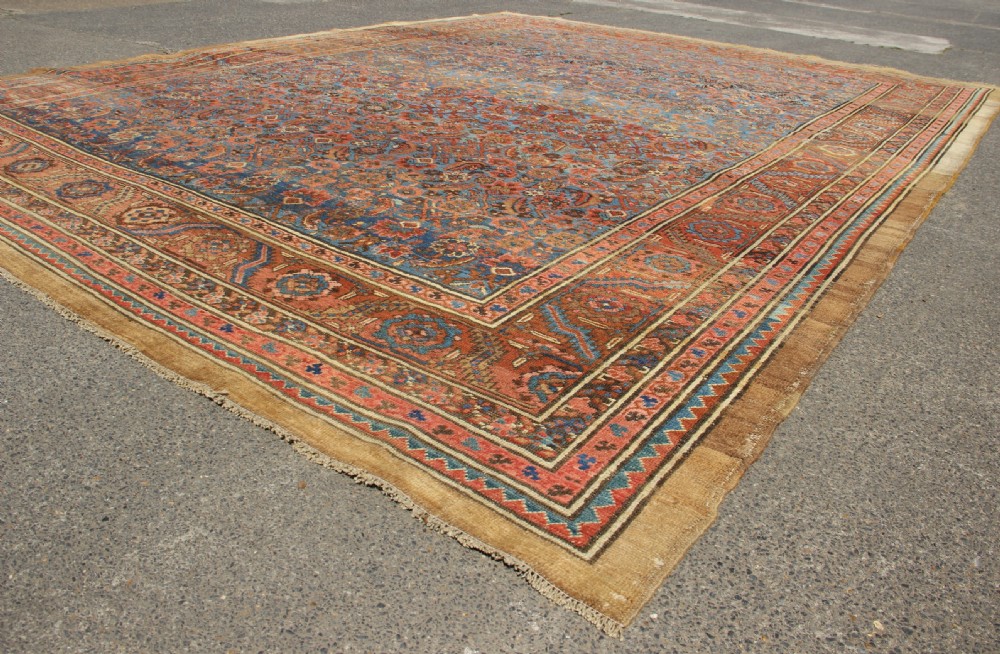 303 x 397cm Antique Sky Blue Bakshiash Carpet View XI