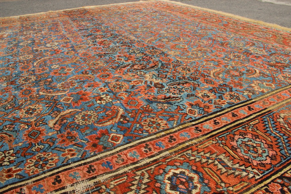 303 x 397cm Antique Sky Blue Bakshiash Carpet View XIII