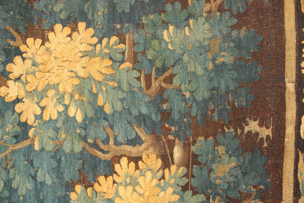 154 x 289cm 18th Century Flemish Verdure Tapestry View V