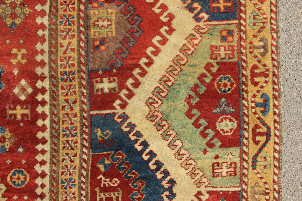 194 x 238cm Antique Bordjalou Kazak- Oustanding View VI