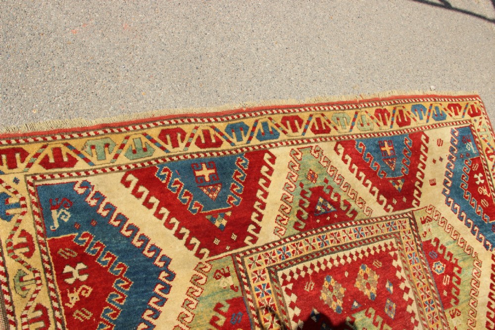 194 x 238cm Antique Bordjalou Kazak- Oustanding View XVI