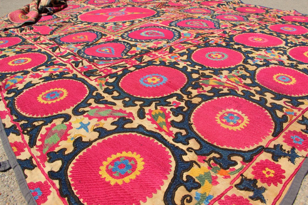 188 x 282cm Antique Tashkent Suzani View XV