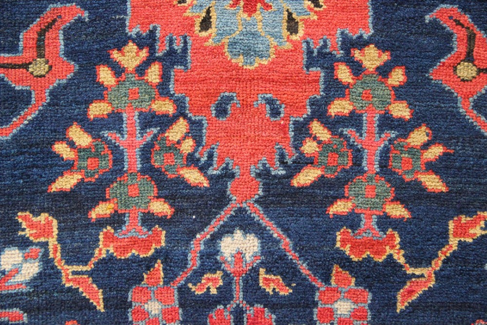 196 x 402cm Early 19th Century Kurdish Blossom Carpet Fragment View IV
