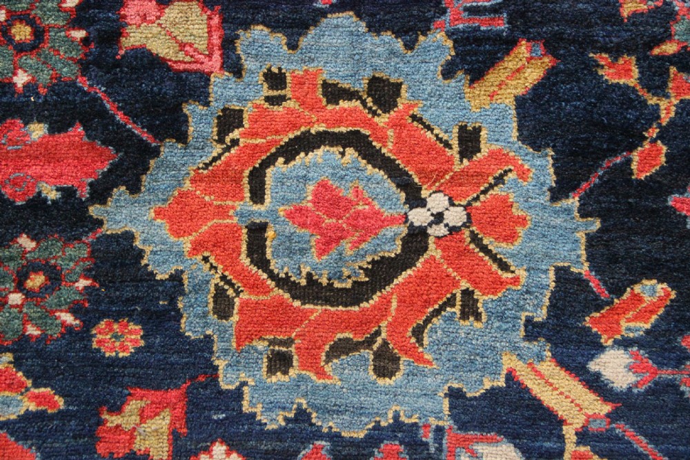 196 x 402cm Early 19th Century Kurdish Blossom Carpet Fragment View V