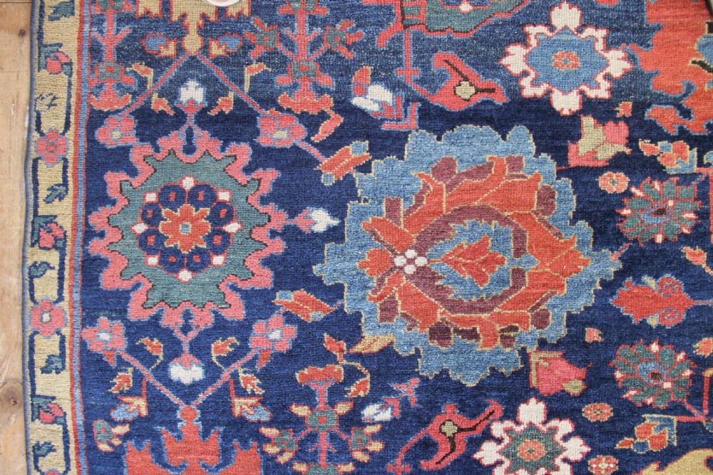 196 x 402cm Early 19th Century Kurdish Blossom Carpet Fragment View VII