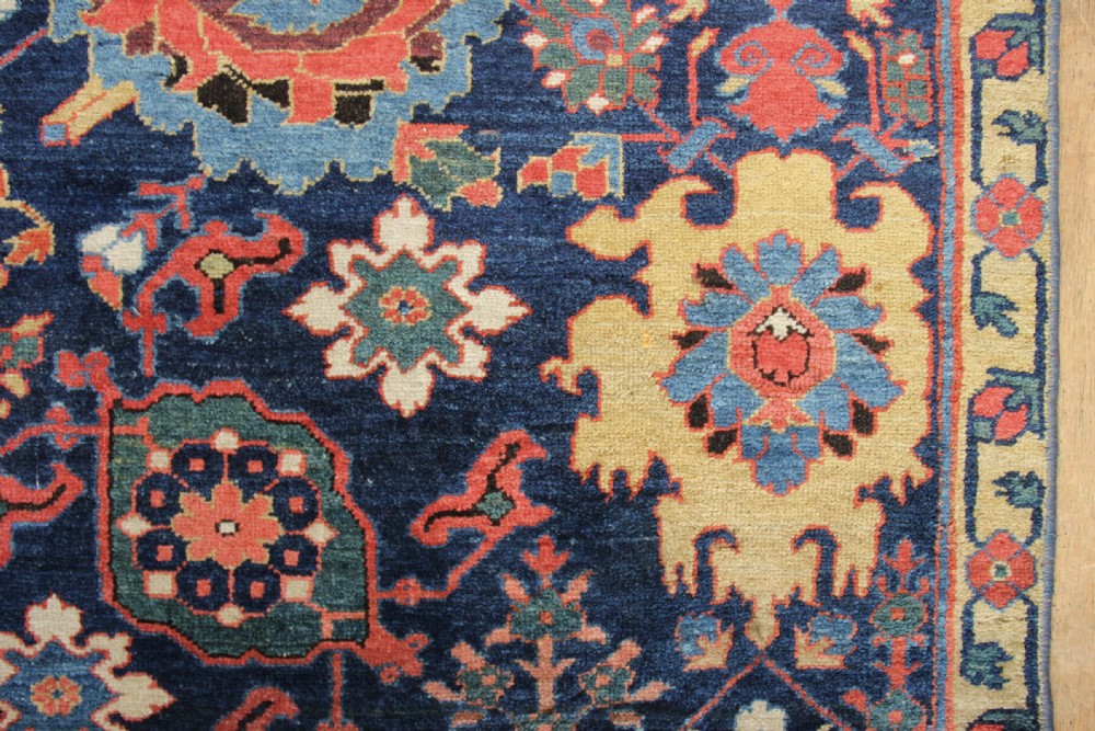 196 x 402cm Early 19th Century Kurdish Blossom Carpet Fragment View IX