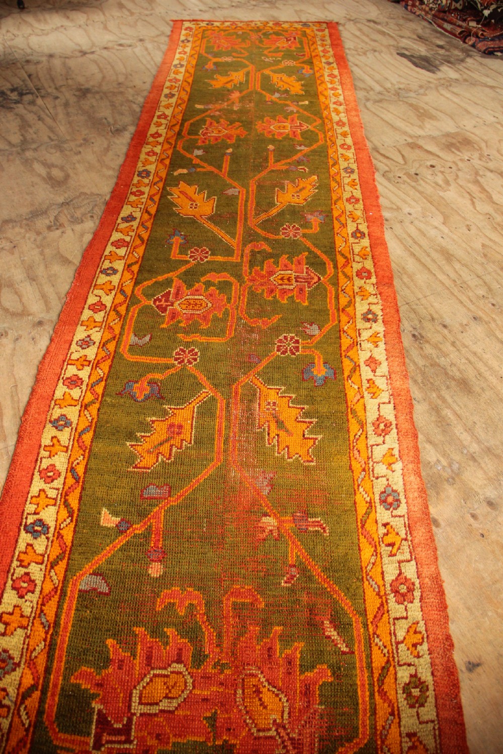 116 x 470cm Antique Oushak Runner View VI