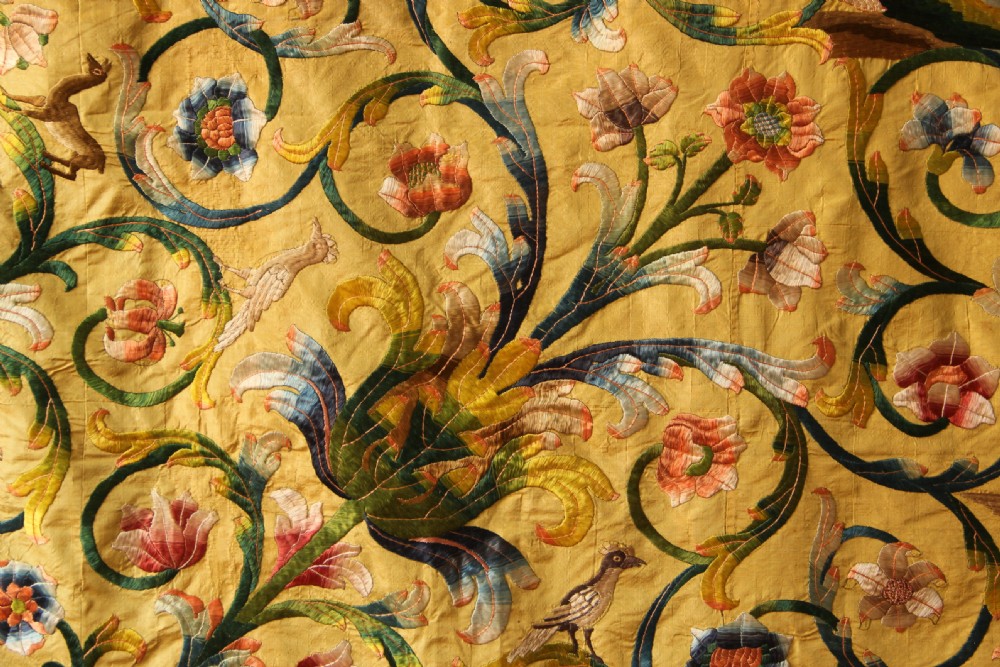 252 x 300cm Early 18th Century Italian Silk Embroidery View VI