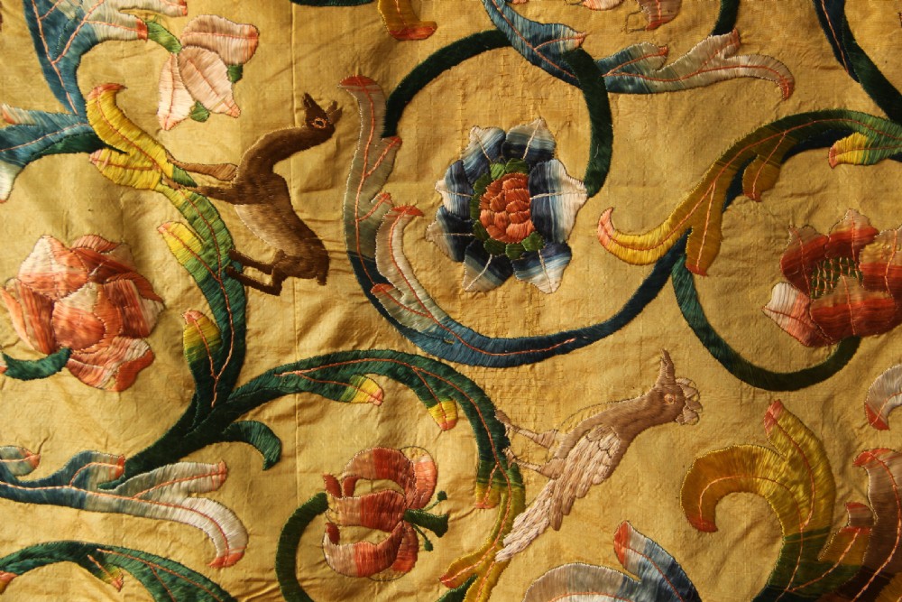 252 x 300cm Early 18th Century Italian Silk Embroidery View VII