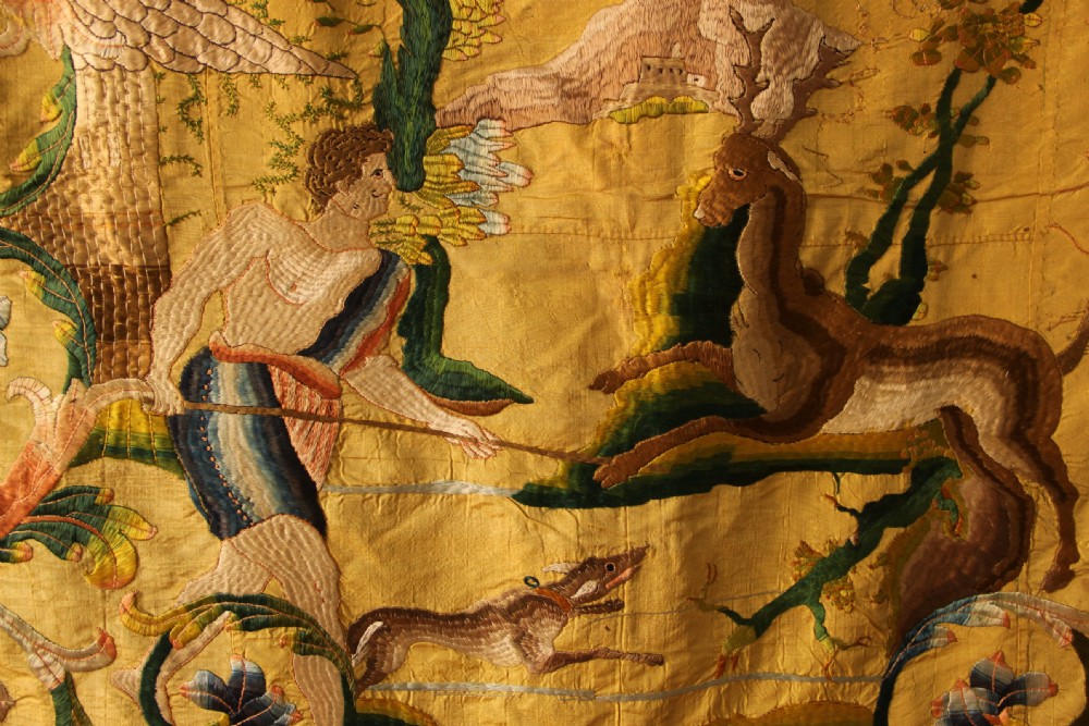 252 x 300cm Early 18th Century Italian Silk Embroidery View VIII