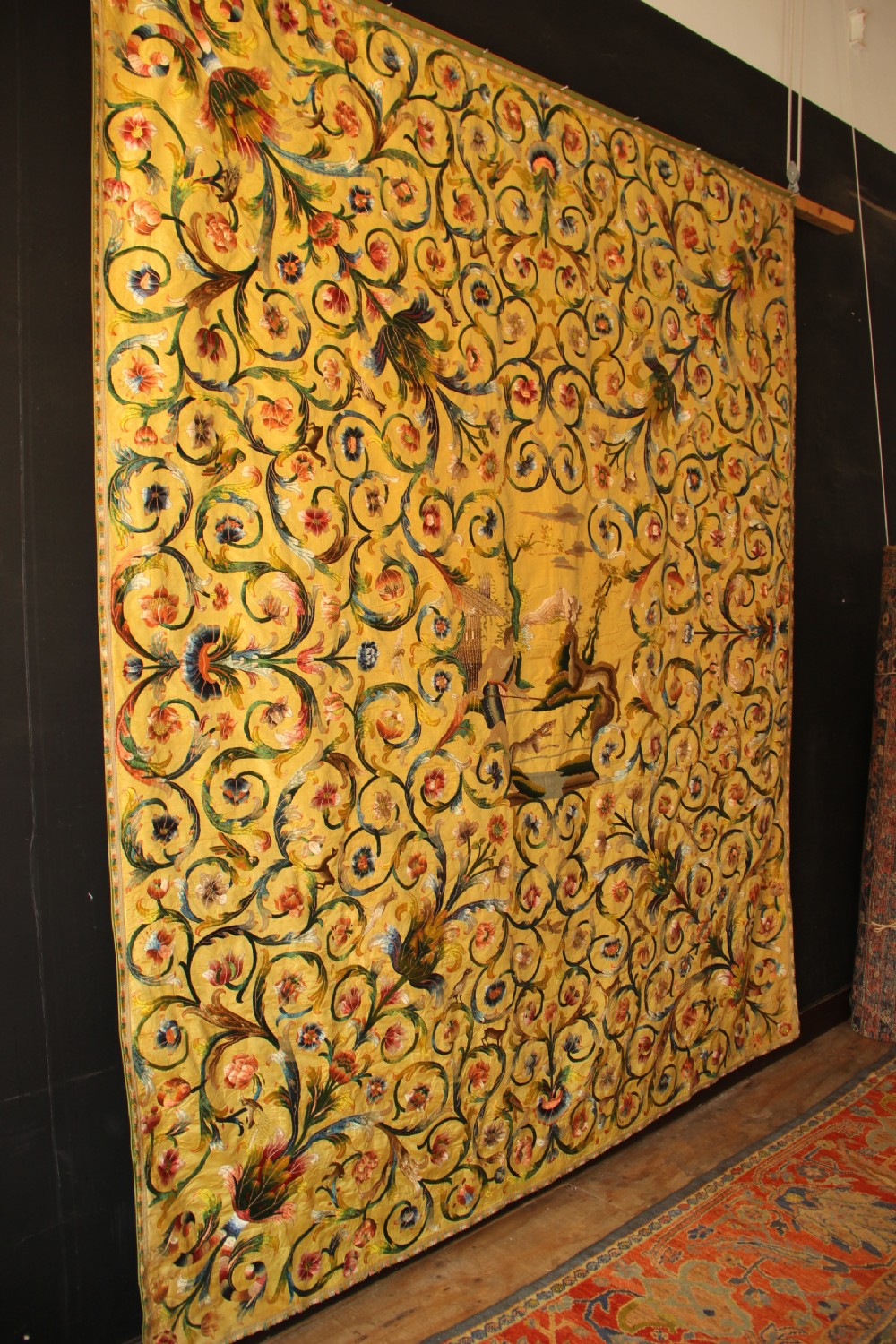 252 x 300cm Early 18th Century Italian Silk Embroidery View XVII