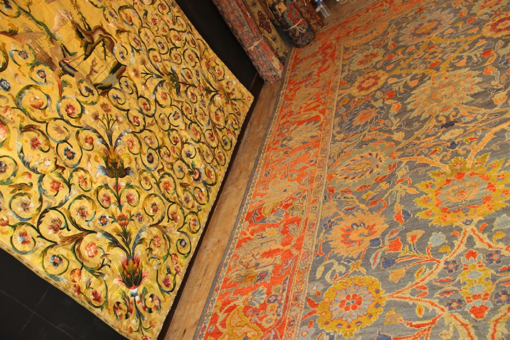 252 x 300cm Early 18th Century Italian Silk Embroidery View XVIII