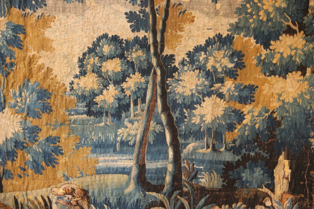 297 x 272cm 'The Naughty Dog' Verdure Tapestry, 18th Century View VII
