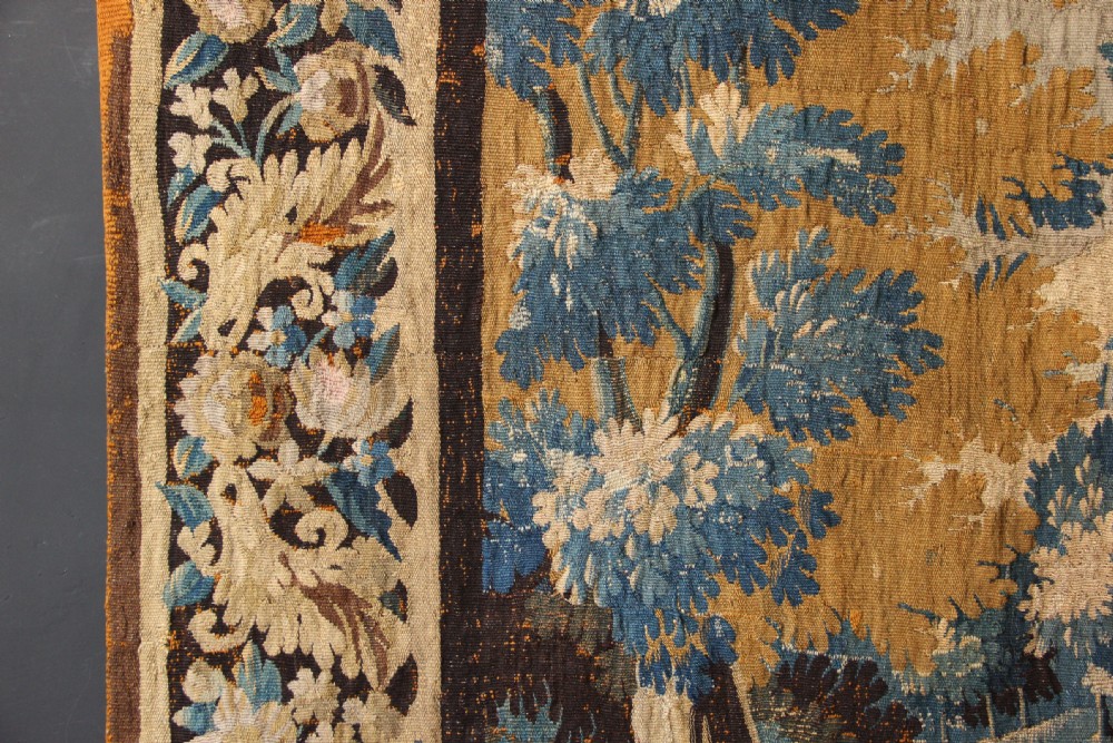 297 x 272cm 'The Naughty Dog' Verdure Tapestry, 18th Century View X