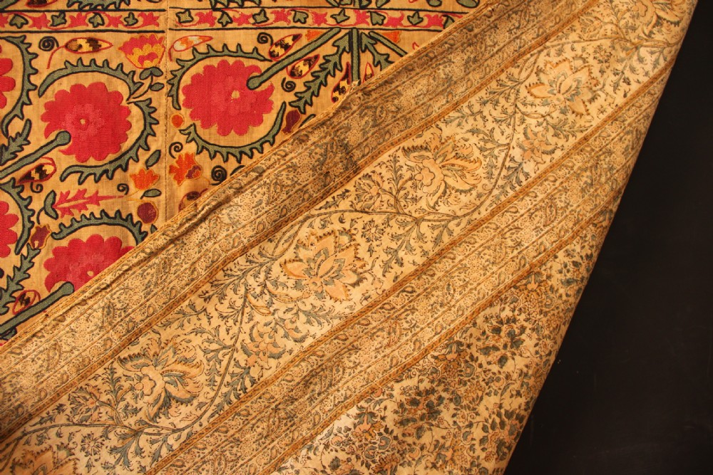 189 x 226cm Mid 19th Century Ura Tube Uzbek Suzani View X