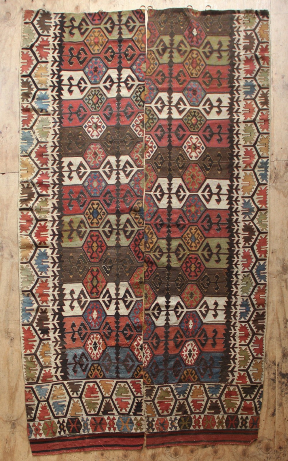 168 x 295cm Pair of Antique Anatolian Kilims