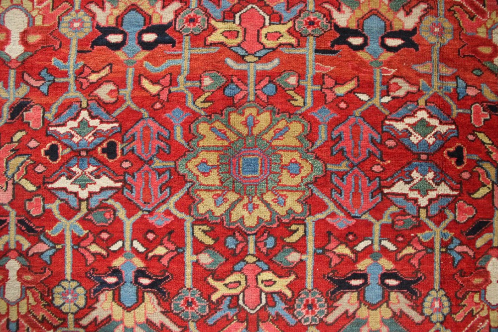 228 x 336cm Antique Heriz Allover Design Carpet View IV