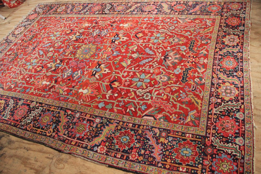 228 x 336cm Antique Heriz Allover Design Carpet View X