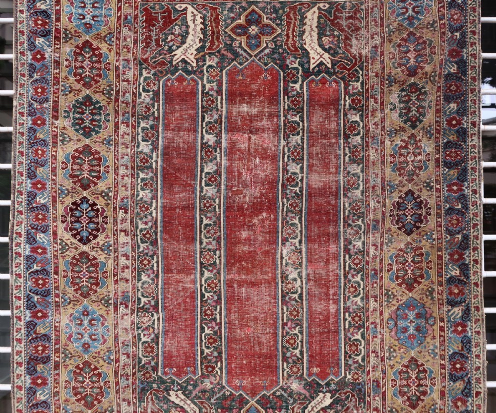 159 x 216cm 18th Century Ottoman Prayer Rug View III