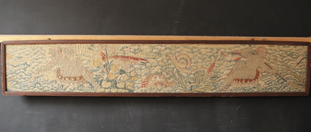 38 x 214cm 17/18th Century Flemish Tapestry