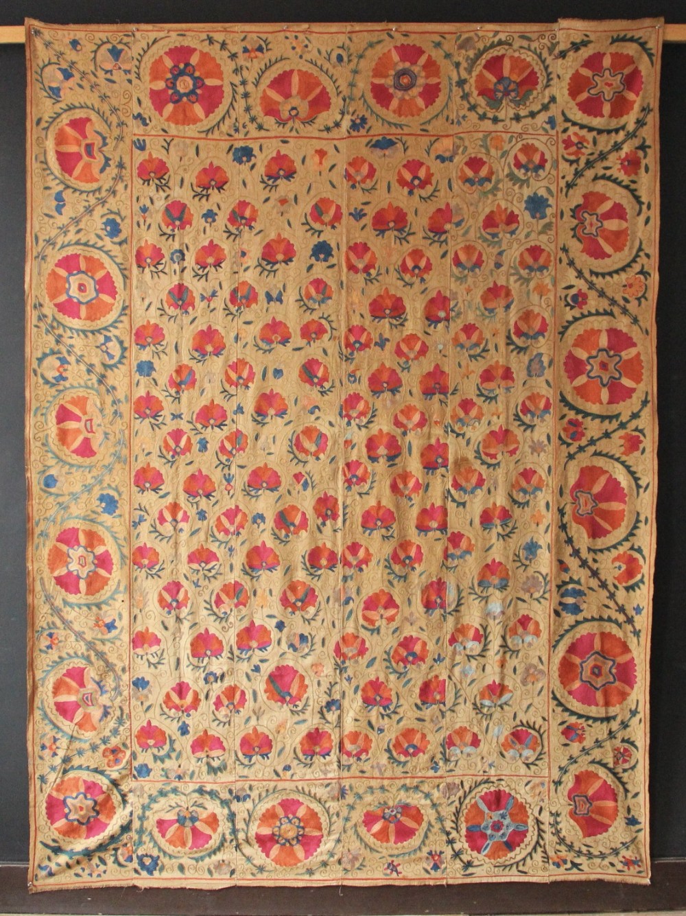 170 x 236xm Antique Suzani from Uzbekistan