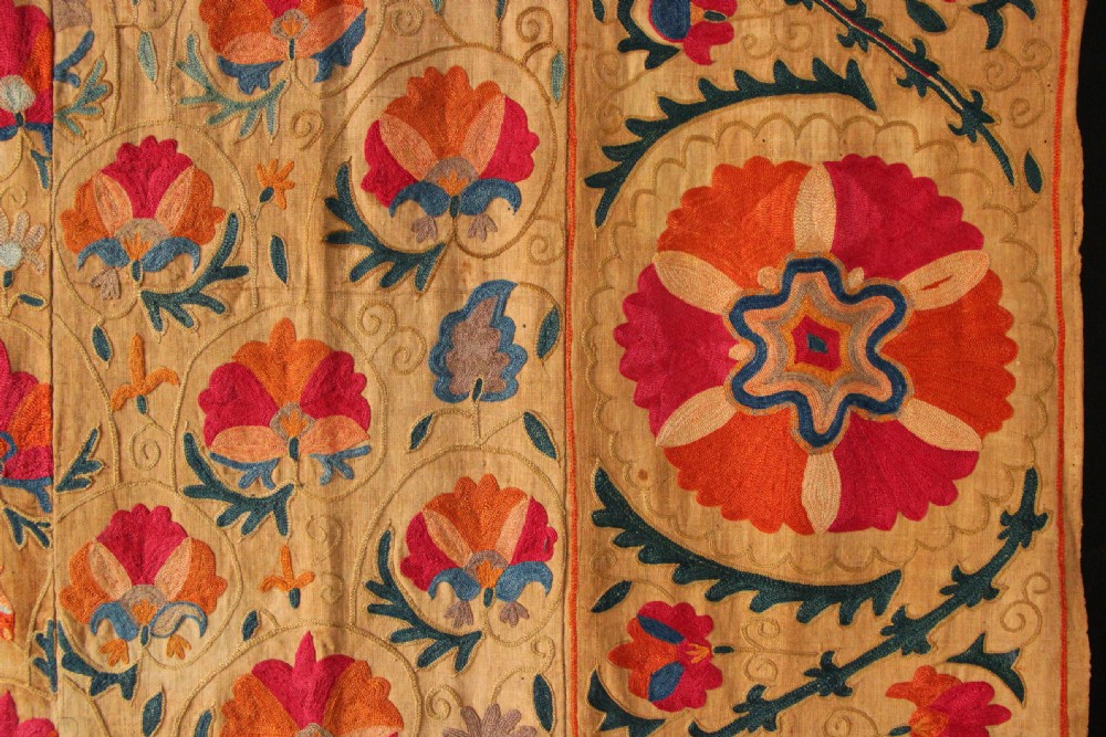 170 x 236xm Antique Suzani from Uzbekistan View V